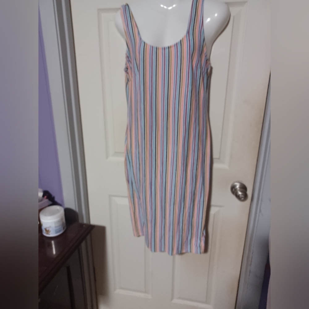 Haute Monde Multicolor Striped Dress